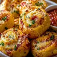 Garlic Parmesan Pizza Rolls