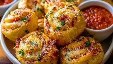Garlic Parmesan Pizza Rolls