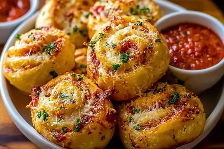 Garlic Parmesan Pizza Rolls