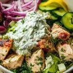 Greek Tzatziki Chicken Salad Bowl