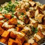 Healthy Chicken & Sweet Potato Rice Bowl