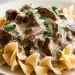 Hearty Slow Cooker Beef Stroganoff