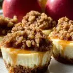 Irresistible Apple Crisp Mini Cheesecakes