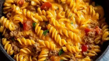 One-Pot Cheesy Taco Pasta Skillet