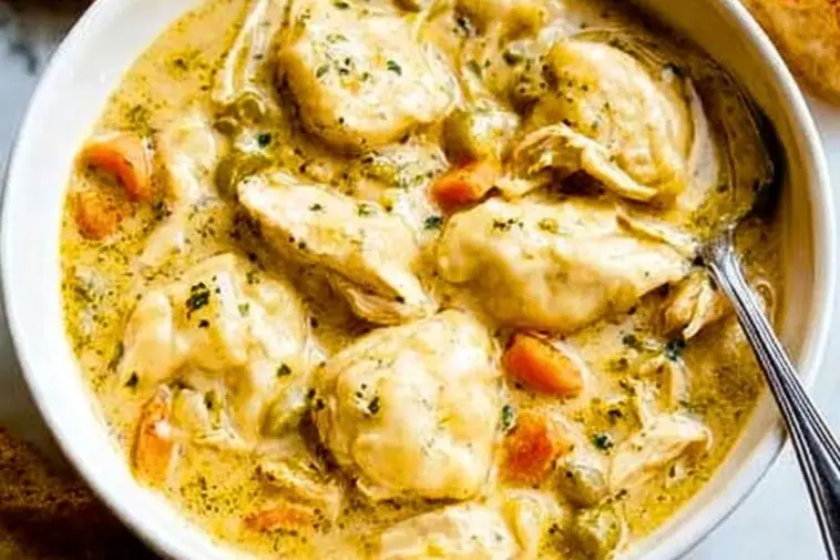 One Pot Chicken Dumpling Soup