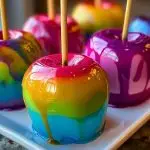 Rainbow Candy Apples