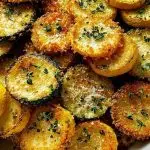 Roasted Summer Squash with Parmesan Garnished