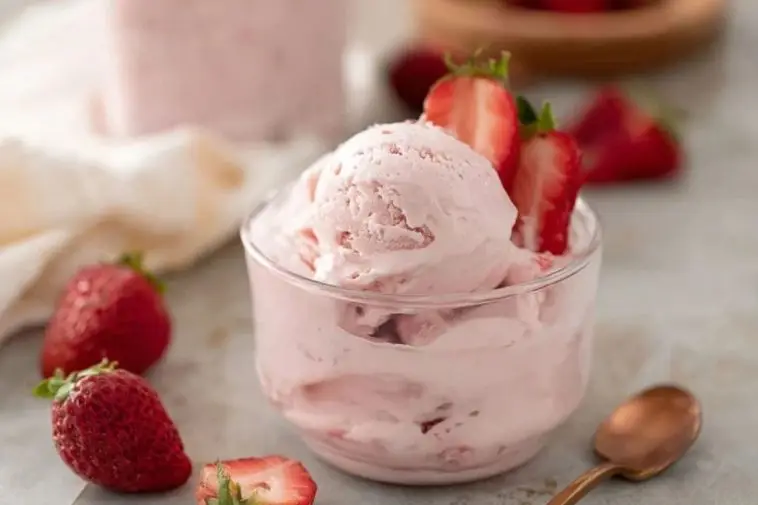 Strawberry Cottage Cheese Ice Cream