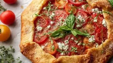 Tomato Basil Galette with Goat Cheese