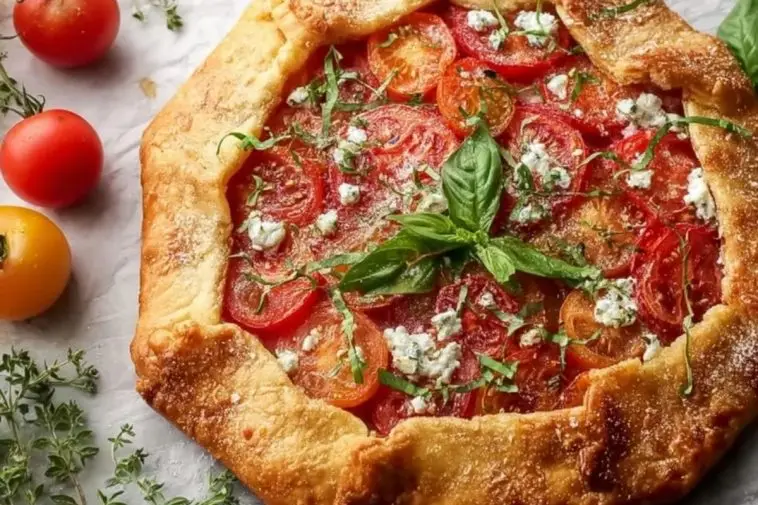 Tomato Basil Galette with Goat Cheese
