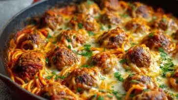Baked Spaghetti Meatballs