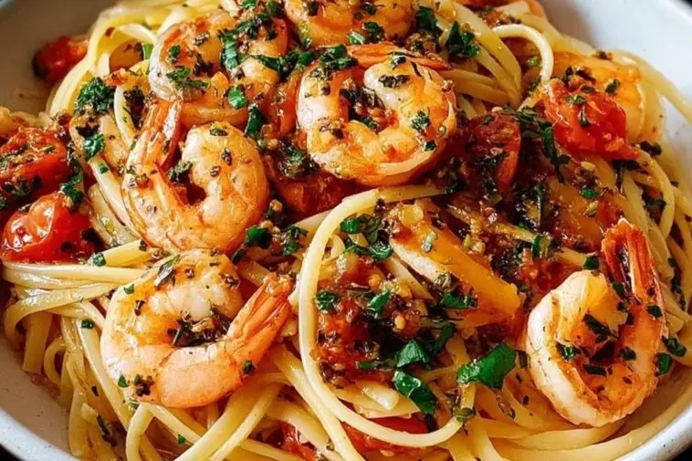 Chilli Garlic Prawn Pasta