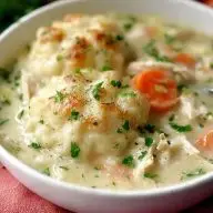 Classic Chicken And Dumplings With Biscuits