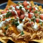 Creamy Crockpot Chicken Nachos