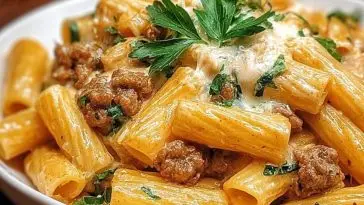 Creamy Sausage Rigatoni