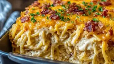 Creamy Southern Spaghetti Bake