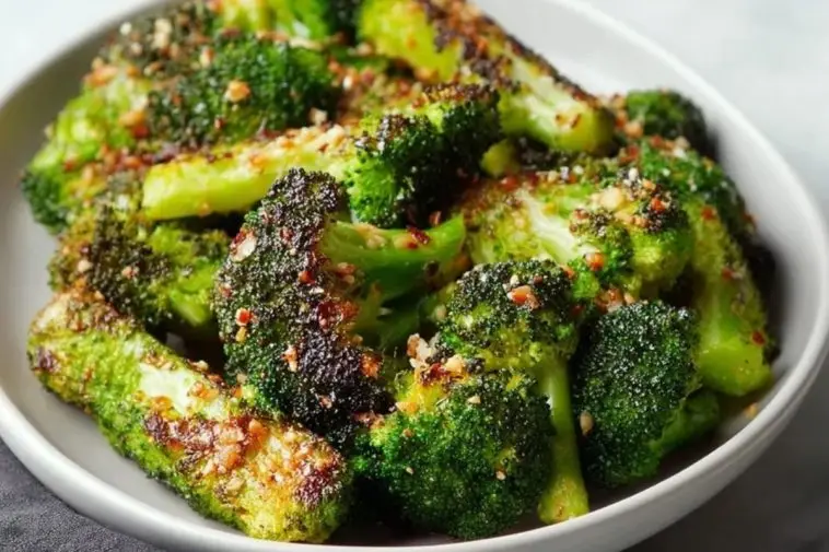 Crispy Garlic Air Fryer Broccoli