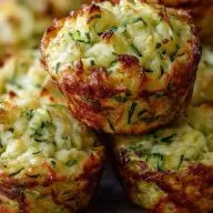 Crispy Parmesan Zucchini Potato Muffins