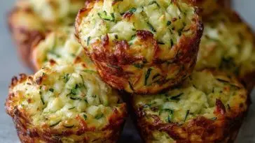 Crispy Parmesan Zucchini Potato Muffins