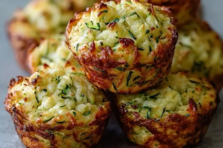 Crispy Parmesan Zucchini Potato Muffins
