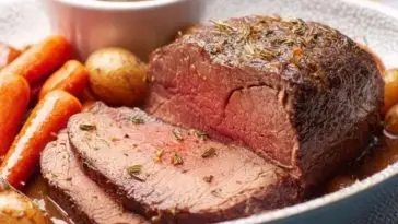 Dutch Oven Pot Roast Beef With French Onion Gravy