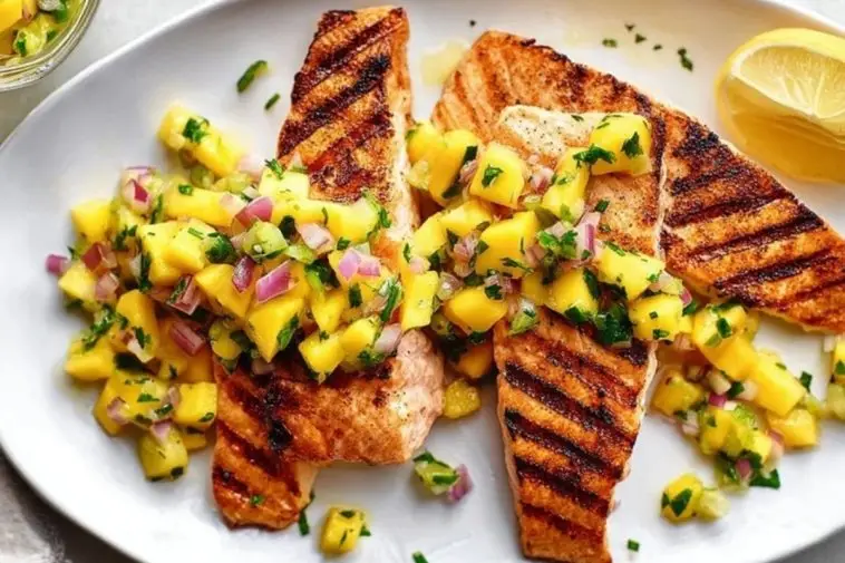 Easy Grilled Salmon with Mango Salsa