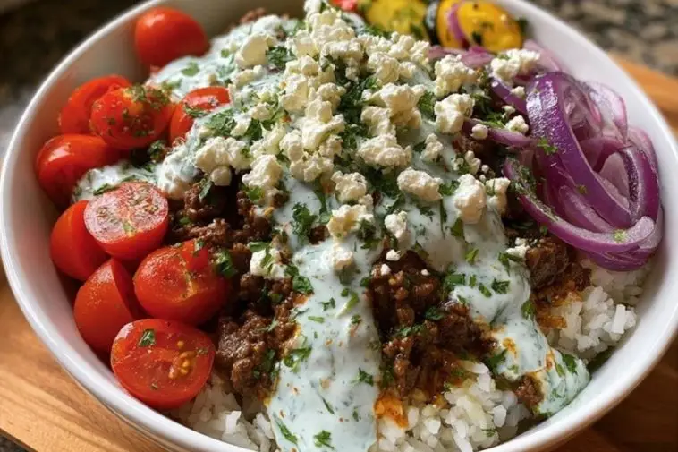 Lamb Gyro Bowls with Dreamy Creamy Sauce