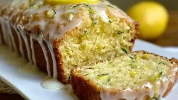 Moist Lemon Zucchini Cake with Sweet Glaze