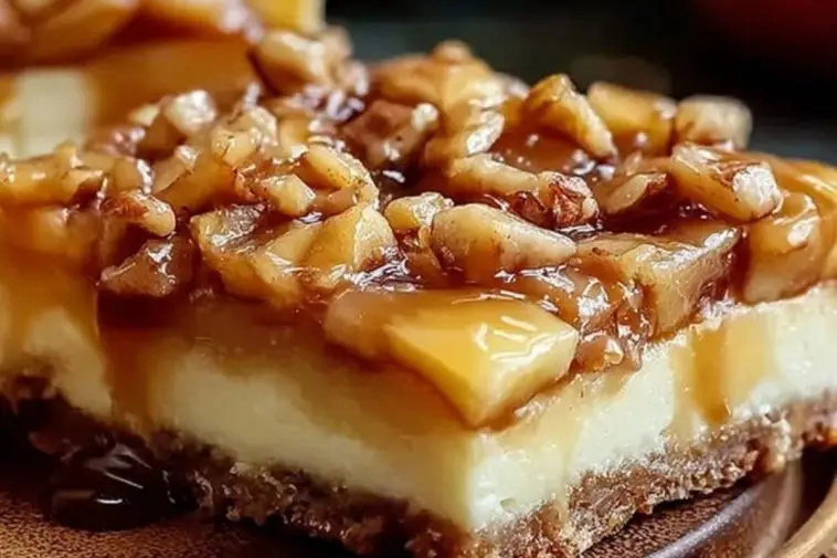 Caramel Apple Cheesecake Bars