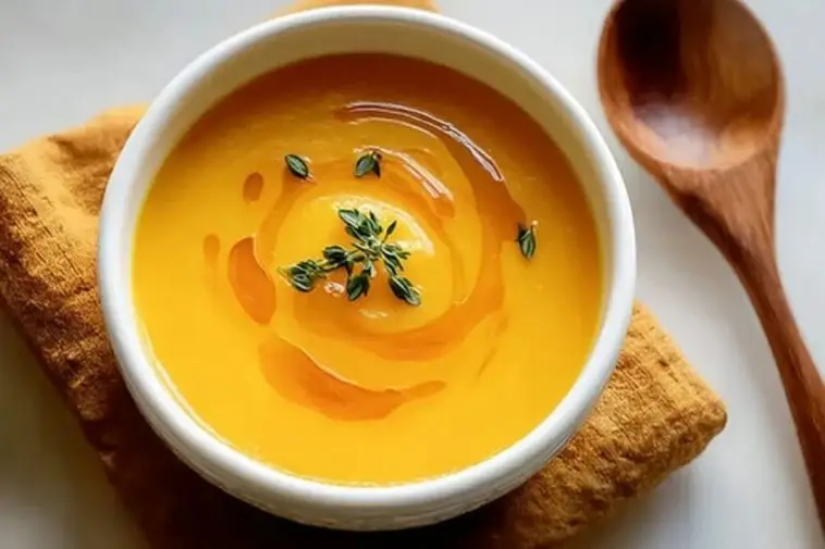 Creamy Honey Roasted Acorn Squash Soup