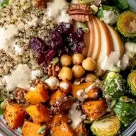 Harvest Quinoa Bowl with Creamy Tahini Dressing