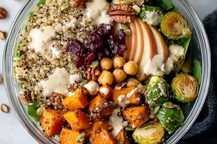 Harvest Quinoa Bowl with Creamy Tahini Dressing