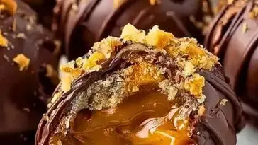 No Bake Caramel Crunch Butterfinger Truffles