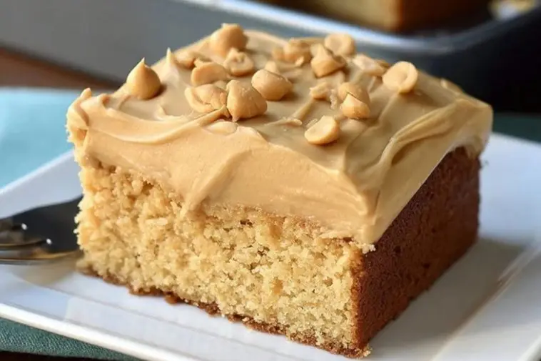 Peanut Butter Cake with Peanut Butter Frosting