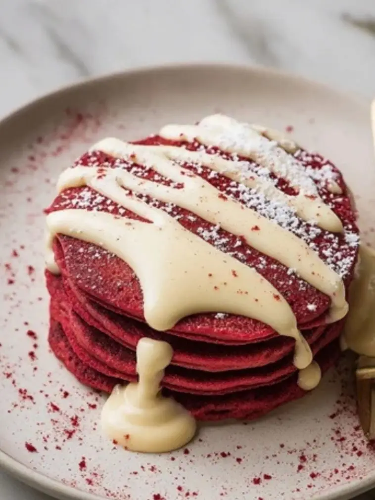 Red Velvet Pancakes For A Sweet Valentine’s Breakfast