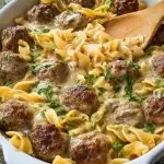 Swedish Meatball Pasta Bake