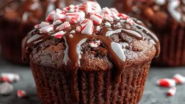 Peppermint Hot Chocolate Muffins