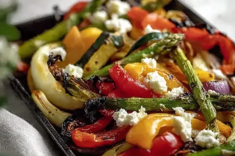 Quick Roasted Vegetables With Goat Cheese