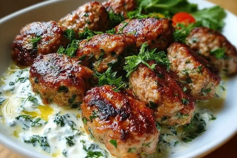 Chicken Kofta with Garlic Yogurt