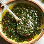 Classic Chimichurri Sauce with Herbs & Garlic