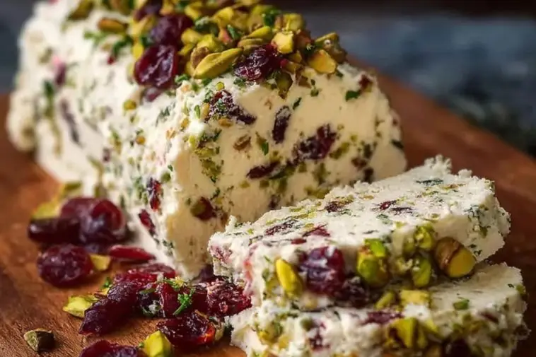 Cranberry Pistachio Cheese Log