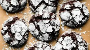 Double Chocolate Crinkle Cookies