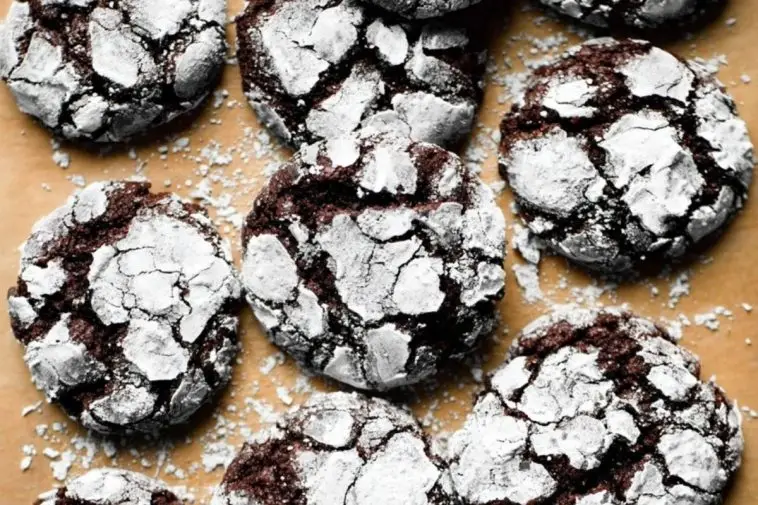 Double Chocolate Crinkle Cookies