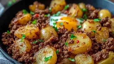 Easy Ground Beef Potato Skillet