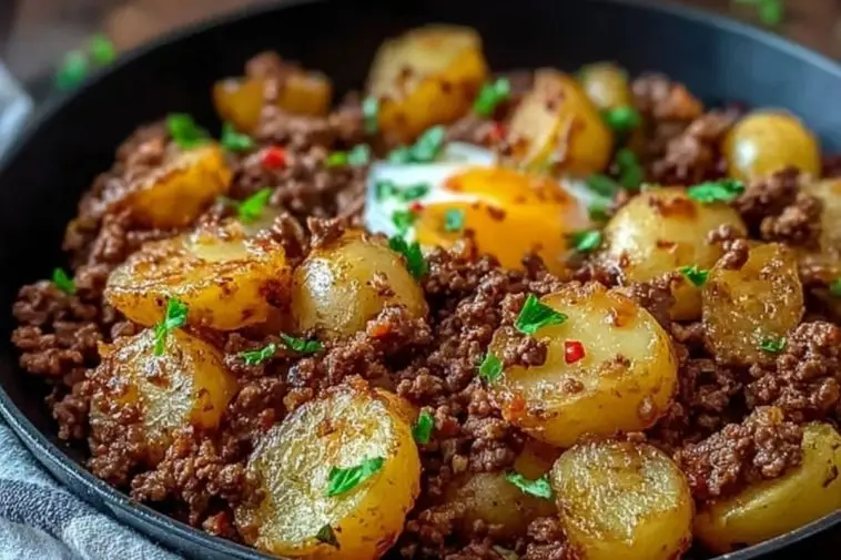 Easy Ground Beef Potato Skillet