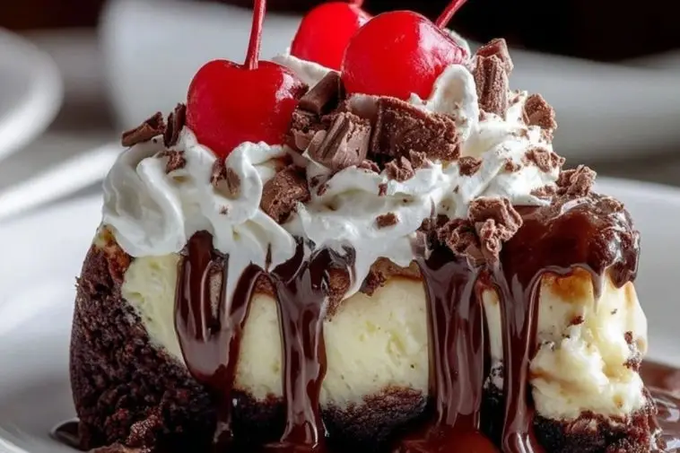 Hot Fudge Sundae Brownie Cheesecake