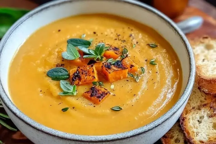 Roasted Italian Sweet Potato Soup