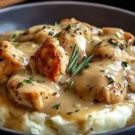 Slow Cooker Creamy Chicken & Gravy
