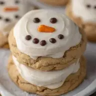 The Best Melted Snowman Peanut Butter Cookies