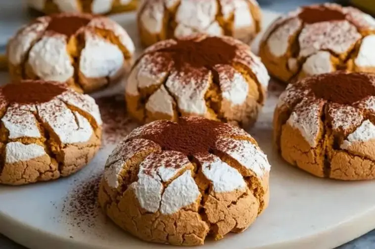 Tiramisu Crinkle Cookies
